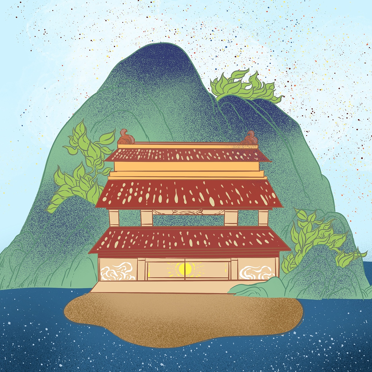 富阳二十四景（图ZMTc3ODUwODAw） - 商业插画 - 站酷设计师饮霜君YINSHUANG原创素材 - 站酷ZCOOL