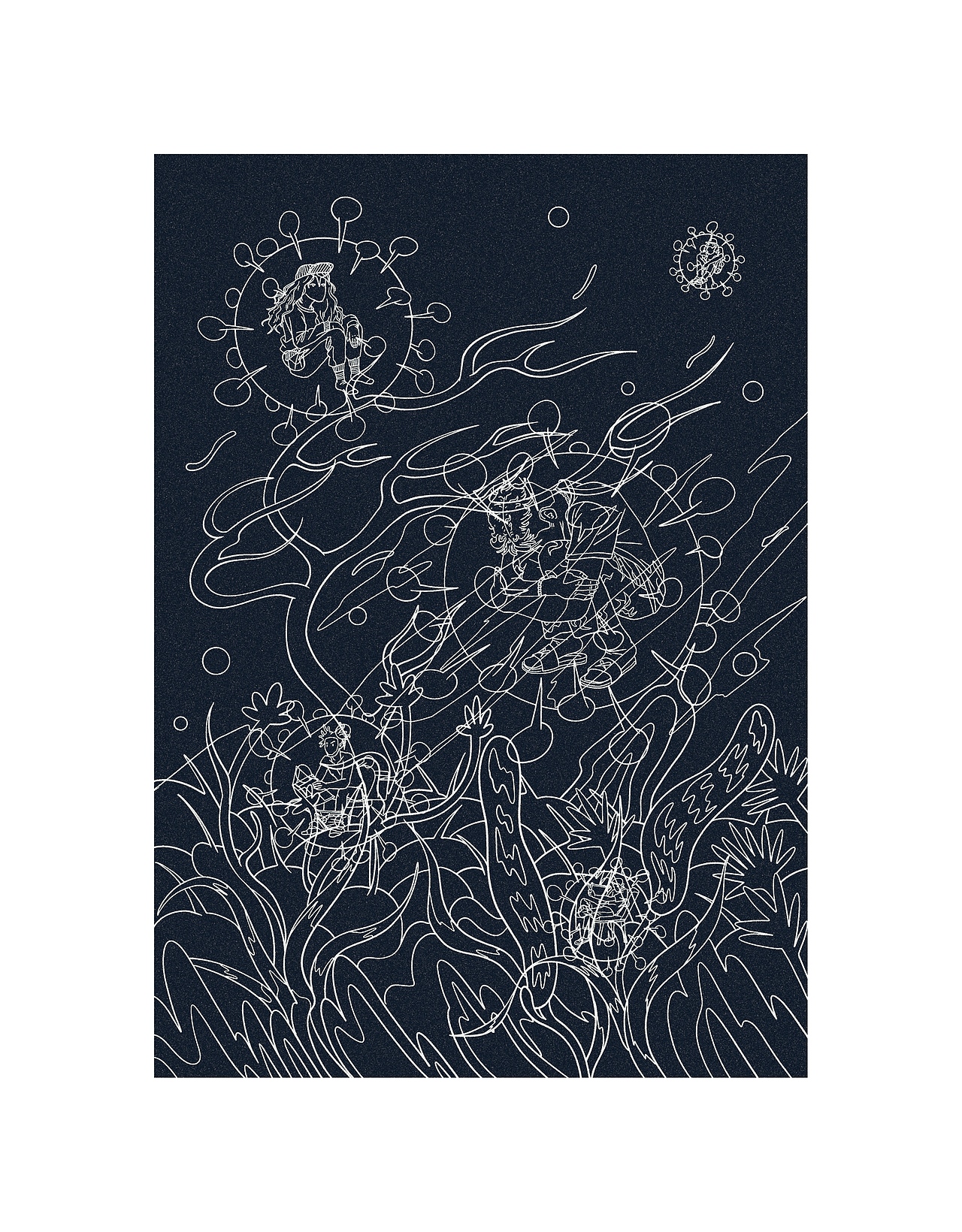 共享同一片天空（图ZMjAzNjkzNzY4） - 商业插画 - 站酷设计师月球工作室原创素材 - 站酷ZCOOL