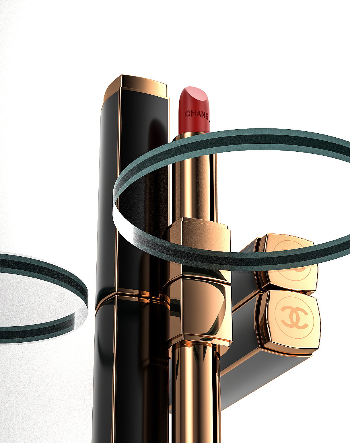 口红系列美妆类目三维C4D,YSL,MAC,TF,香奈儿三维场景