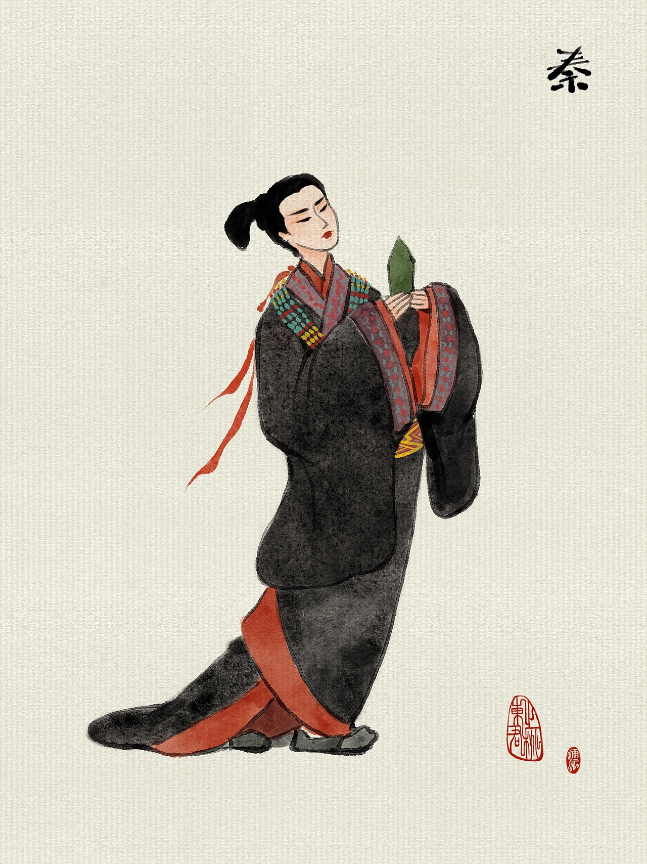 古风 国画人物 装束复原 -汉民族历朝代服饰（图ZMjU2NzM1MDk2） - 商业插画 - 站酷设计师东君之桃原创素材 - 站酷ZCOOL