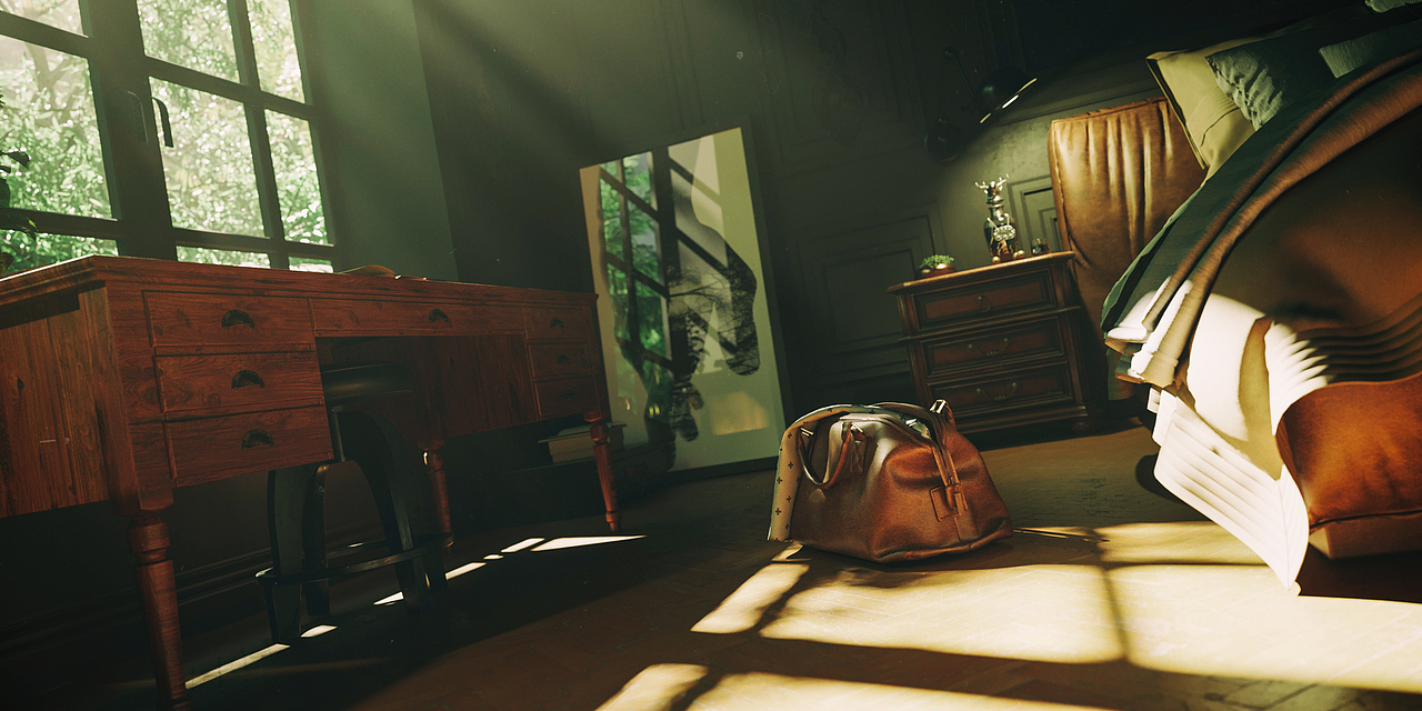 美式电影感场景渲染