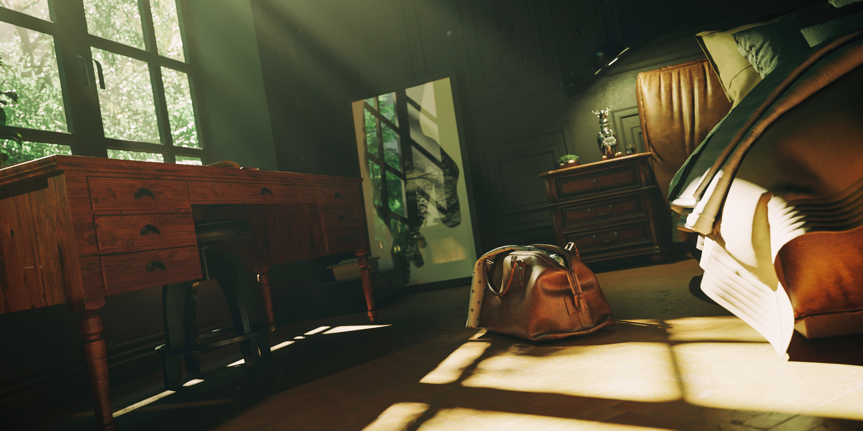 美式电影感场景渲染