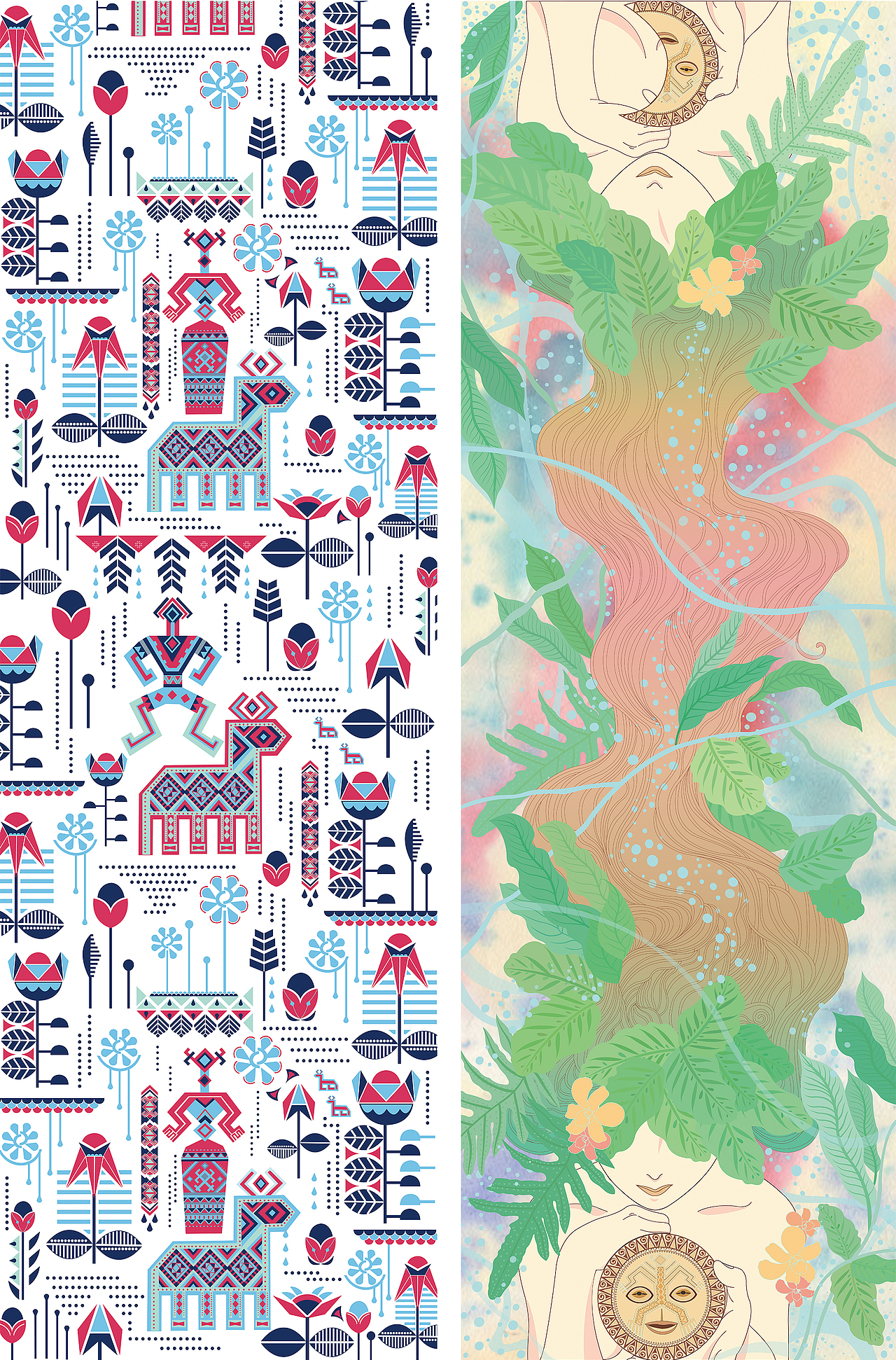 非个人｜展览插画集｜民大美院2016年下乡展插画海报集（图ZNTcxNjk4MjQ=） - 艺术插画 - 站酷设计师硬核碧桃原创素材 - 站酷ZCOOL