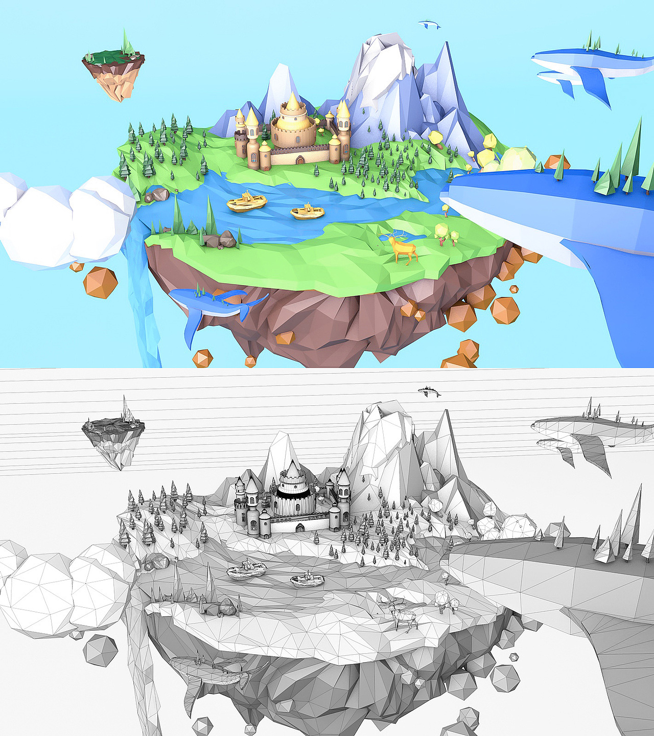 C4D 电商双11应用 店装 首页 低多边形Low Poly(图ZNjM0MDY5MjQ=) - 其他三维 - 站酷设计师duan333333原创素材 - 站酷ZCOOL