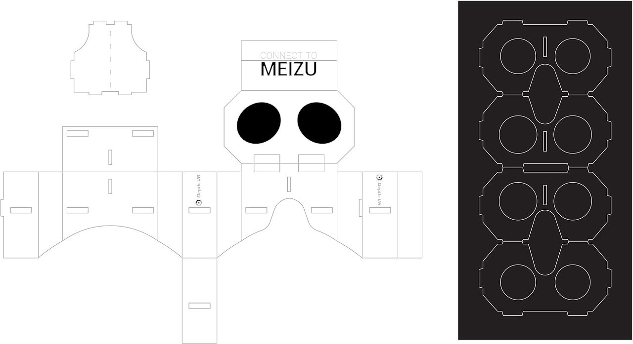 纸模设计:3D 熊猫眼镜