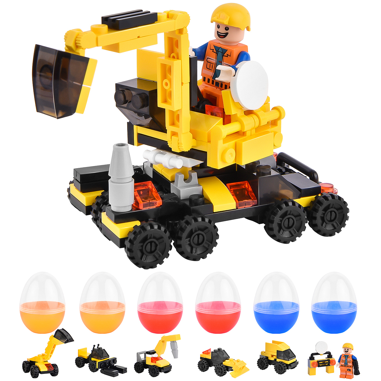 儿童玩具-黄色工程车精修排版设计