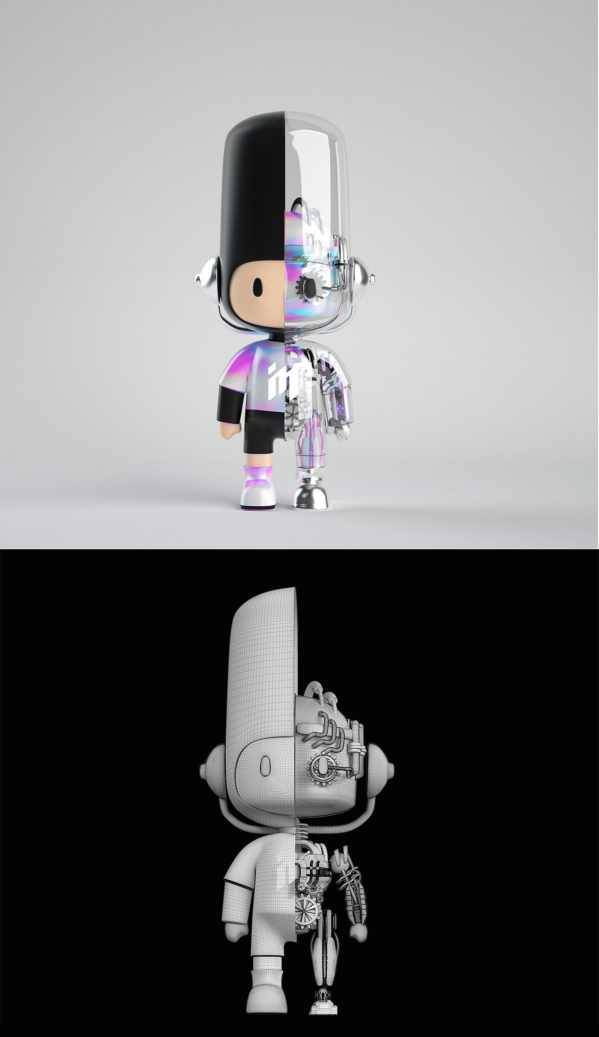 C4D潮玩IP音乐人乐哥机械版（图ZMjc2NzkxNjI0） - 人物/生物 - 站酷设计师Abbott&art原创素材 - 站酷ZCOOL