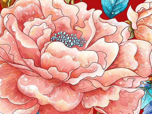 鲜花饼插画