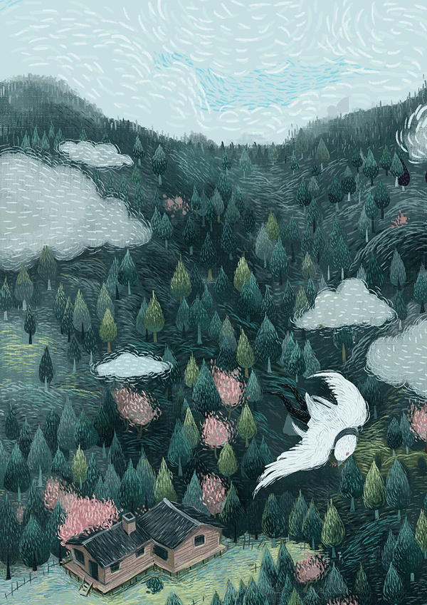 鸟人故事绘本（图ZNDM1NTA0MzI=） - 商业插画 - 站酷设计师插画师傅逗原创素材 - 站酷ZCOOL