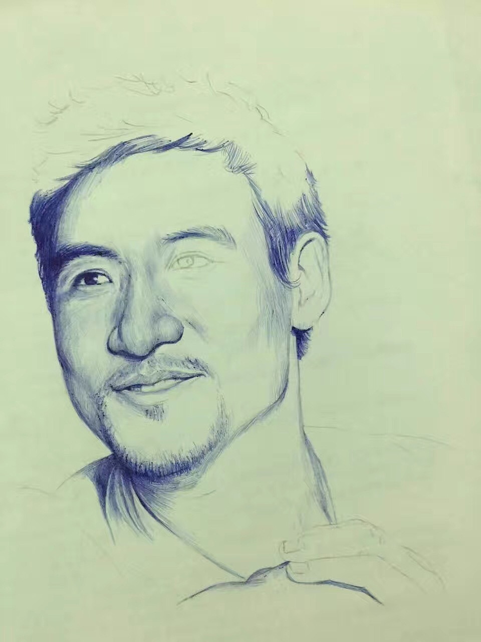 (听着张学友的歌把他画完)