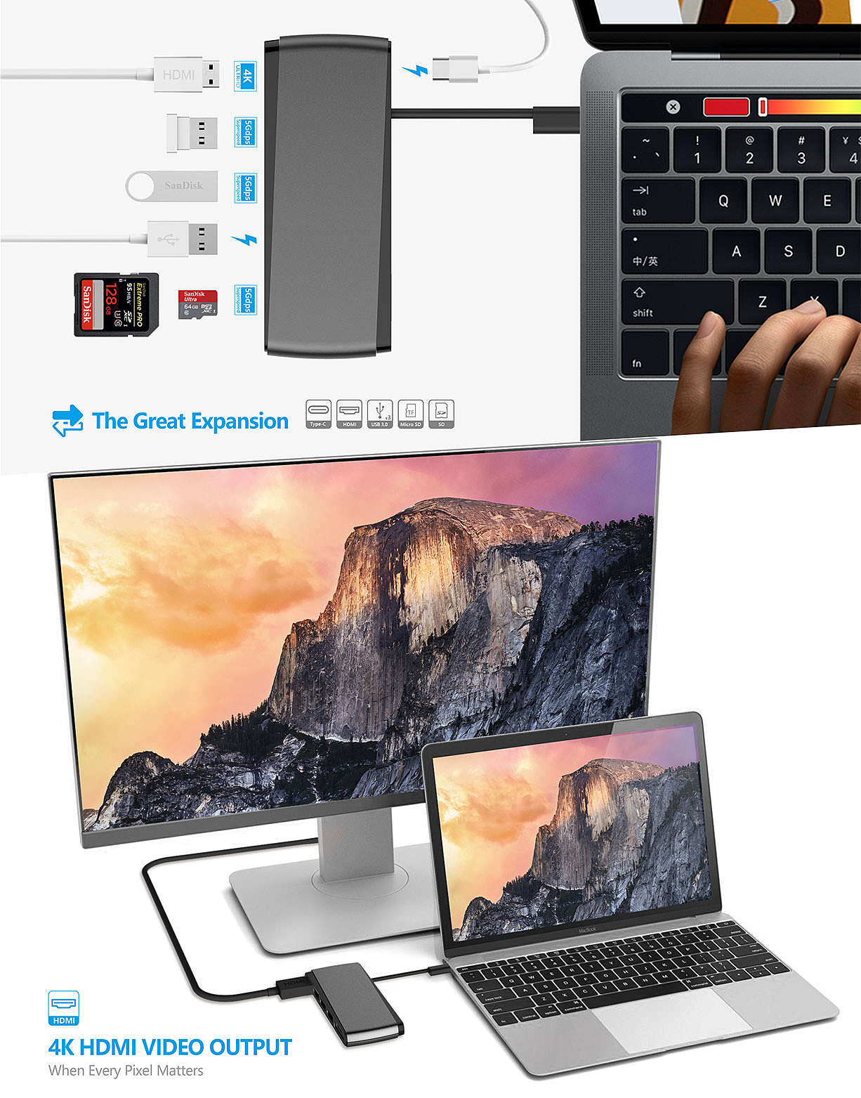 USB TYPE-C Multi Hub (USB多功能转接器)
