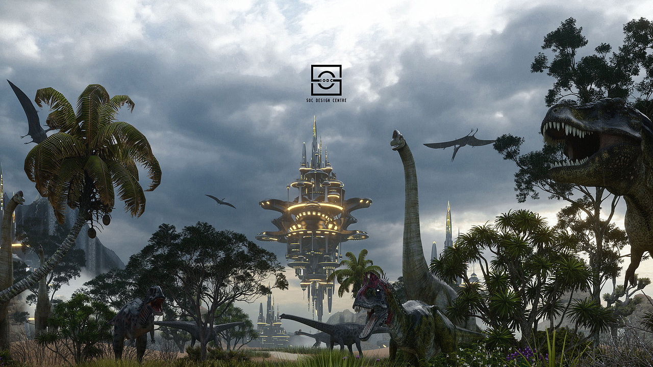 lumion侏罗纪场景恐龙