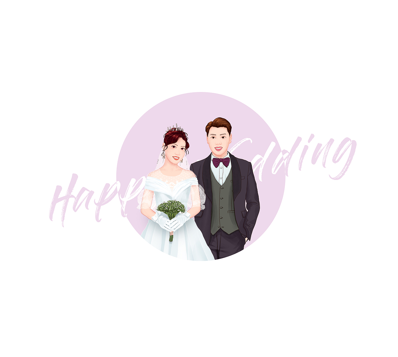 婚礼插画（图ZMjQwNTg5Mzg0） - 商业插画 - 站酷设计师Leon24原创素材 - 站酷ZCOOL