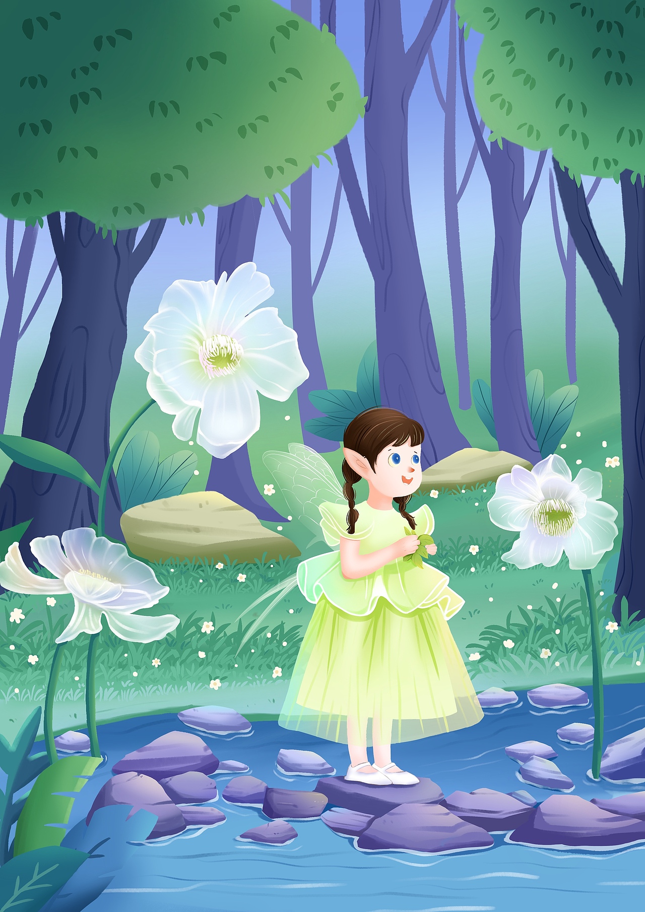 儿插 治愈系插画