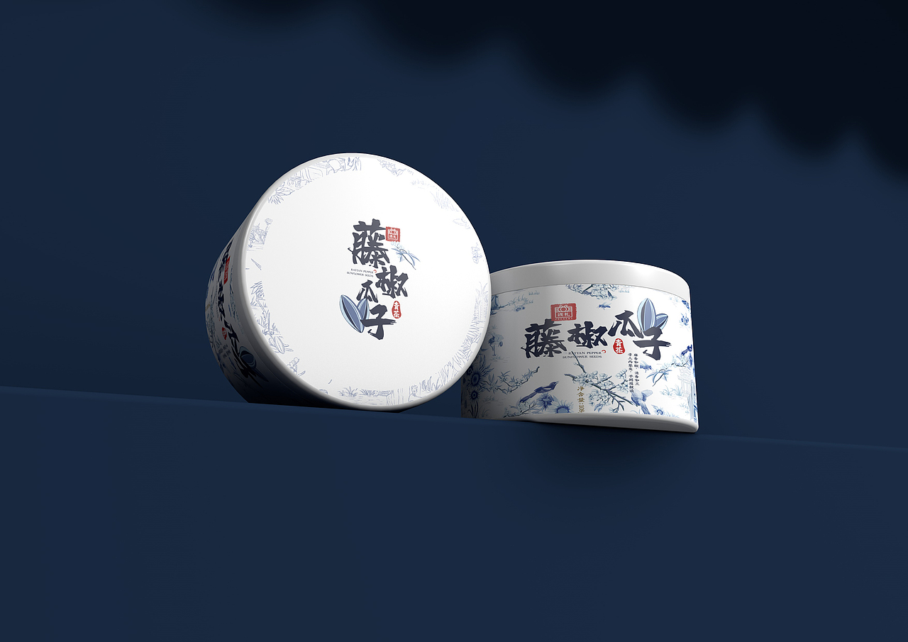 线礼青花瓜子包装设计