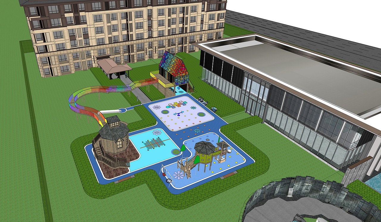 华宇大家示范区景观SU模型下载