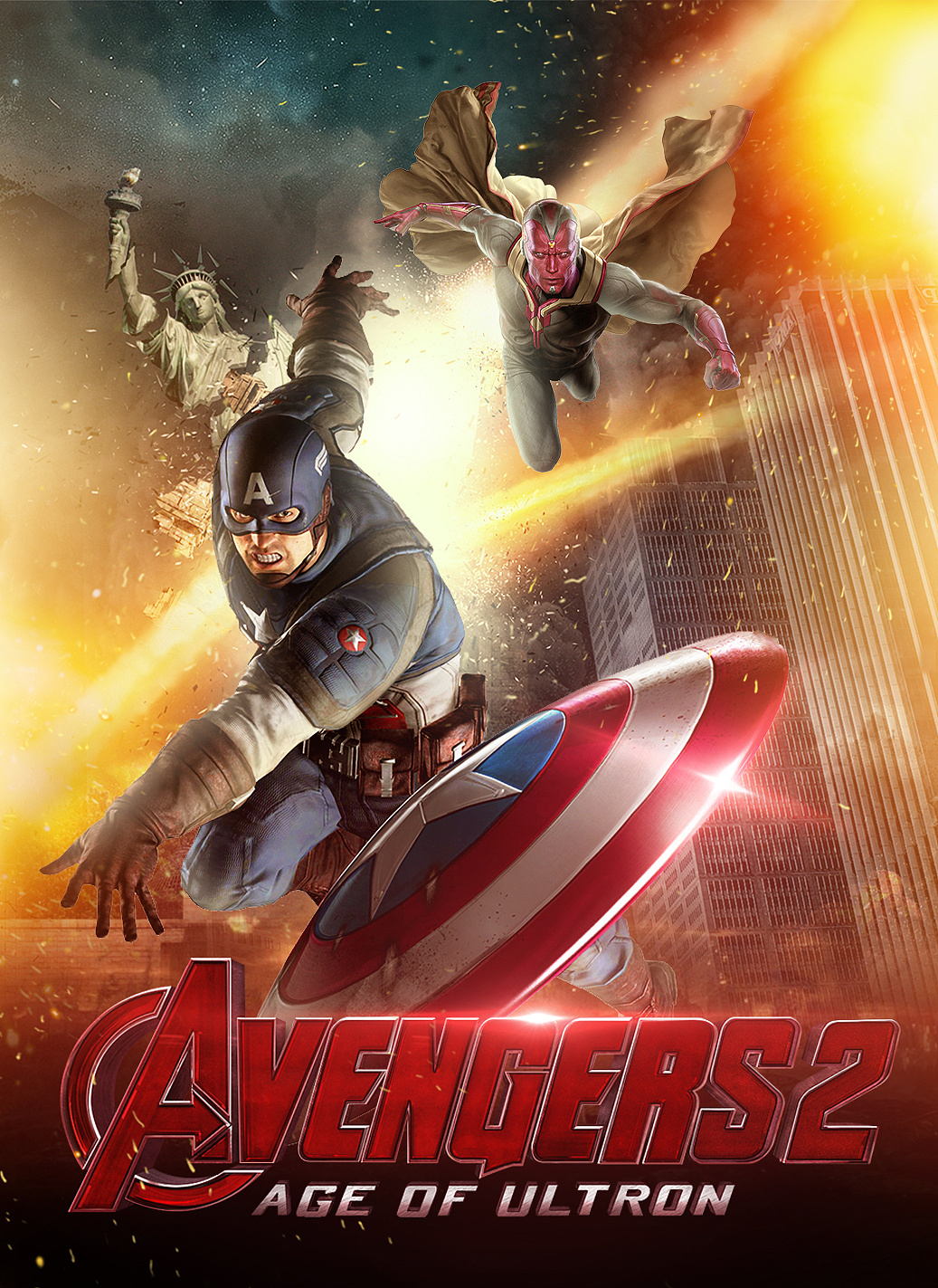 美国队长临摹|平面|海报|张哈哈不叫哈哈 - 原创作品 - 站酷 (zcool)