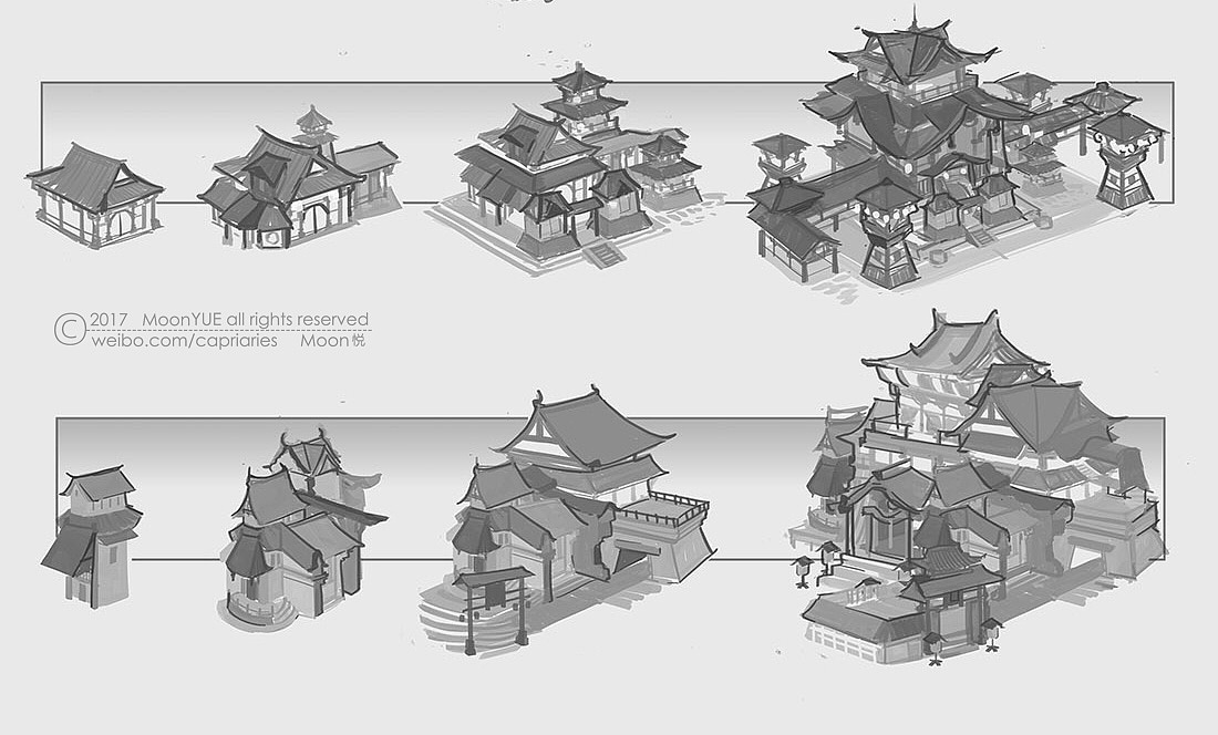 2016-17年场景练习（图ZNzc0NDE1MTY=） - 游戏原画 - 站酷设计师MoonYUE悦悦原创素材 - 站酷ZCOOL