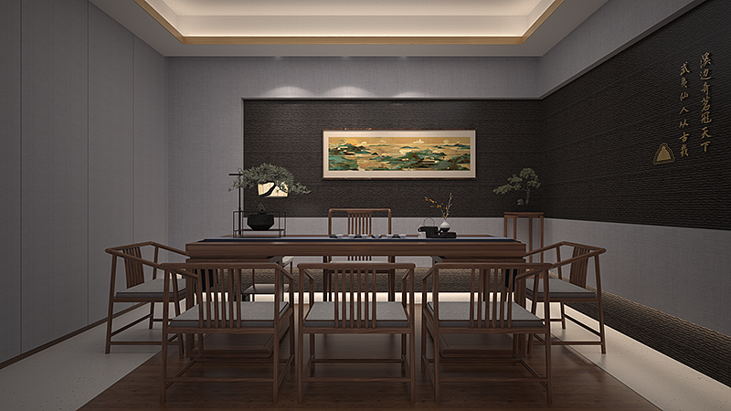 三饮道茶业空间（图ZMjM0Mzg3NDk2） - 家装设计 - 站酷设计师琮一品牌设计公司原创素材 - 站酷ZCOOL