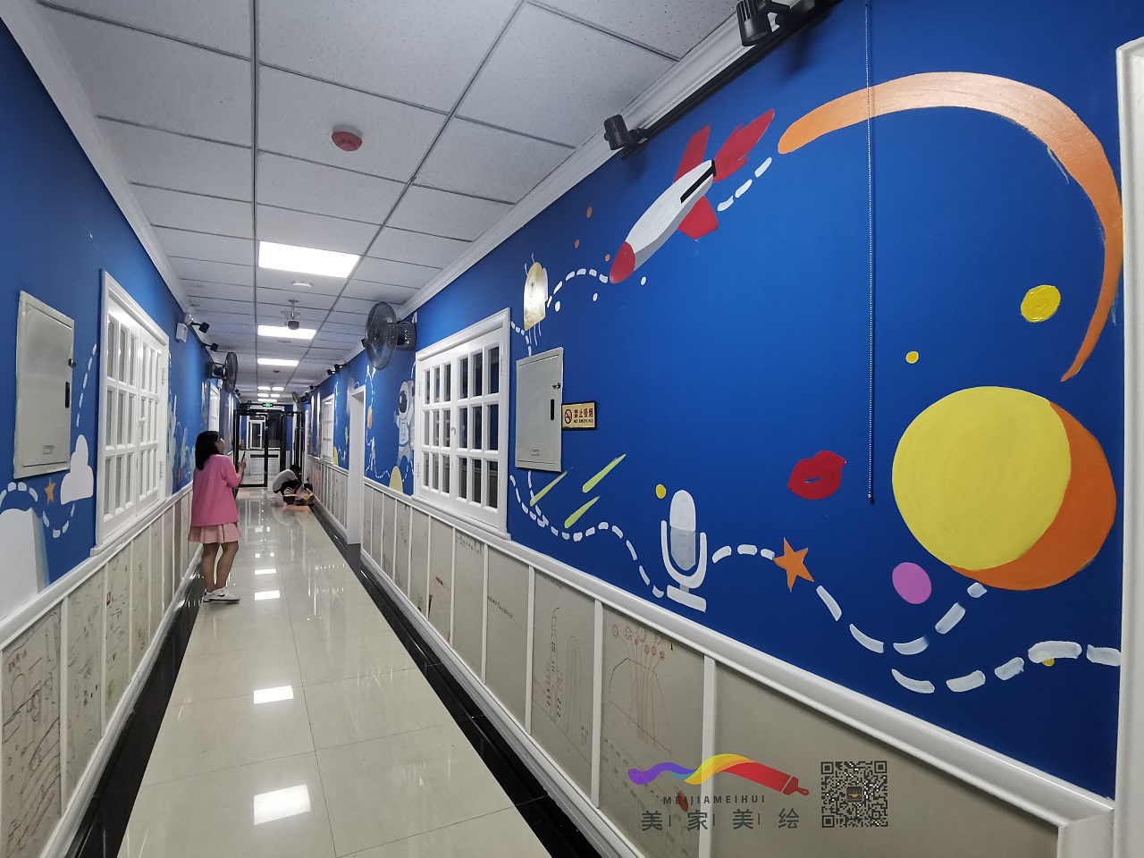 太原培训机构彩绘太原墙绘彩绘文化墙