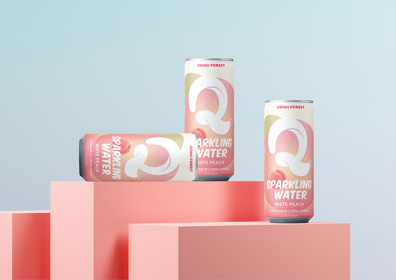 气泡水品牌/包装设计全案 — q sparkling water