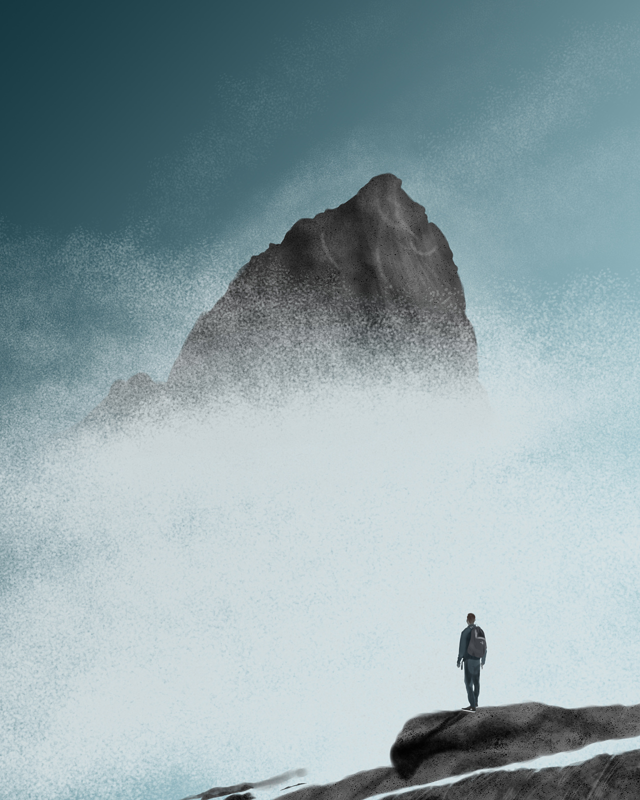 山顶|插画|创作习作|老茴香 - 原创作品 - 站酷 (zcool)