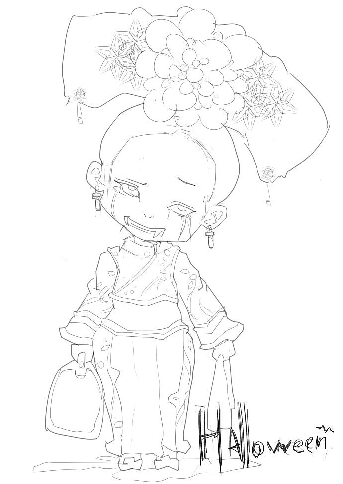 清朝格格妖怪,第一次见觉得挺有趣的呢