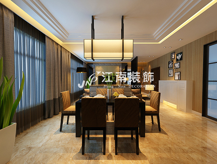 哈尔滨装修公司江南装饰打造溪树庭院港式装修效果图
