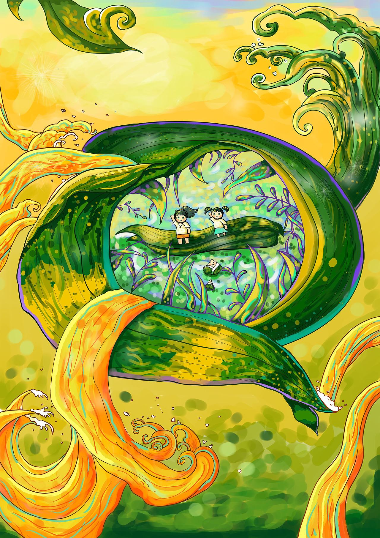 传统节日插画（图ZMjUzMDA5NDI0） - 创作习作 - 站酷设计师会画画的小胖子原创素材 - 站酷ZCOOL