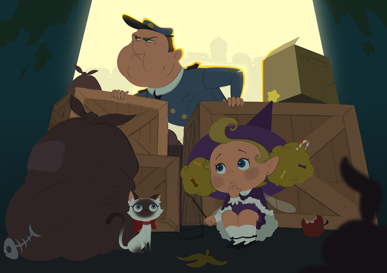 一起捉迷藏吗~（图ZMjgzOTc2NDUy） - 儿童插画 - 站酷设计师老橙子啊原创素材 - 站酷ZCOOL