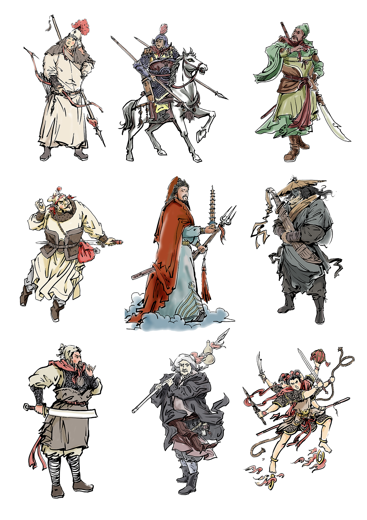 简单的彩色插图若干