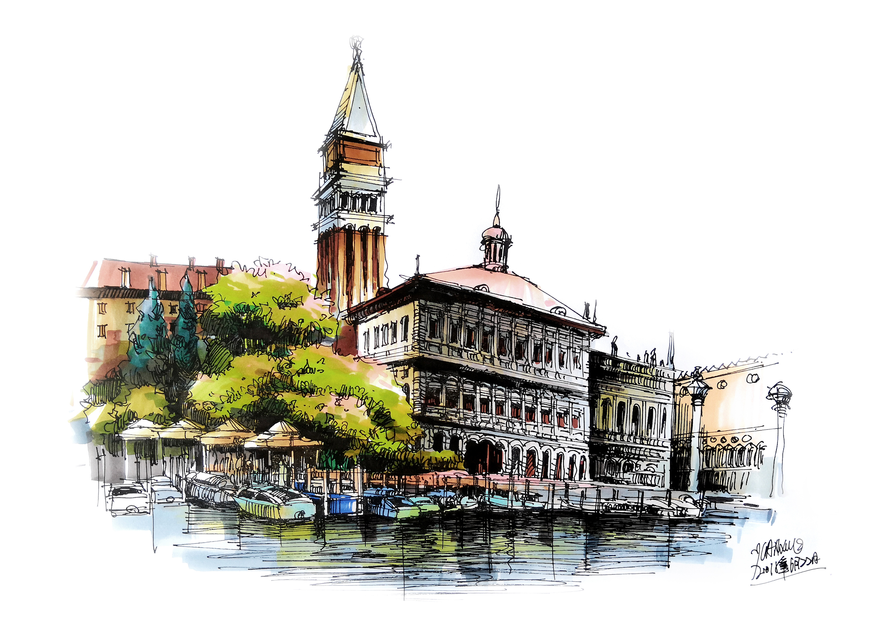 威尼斯水城图片简单画图片
