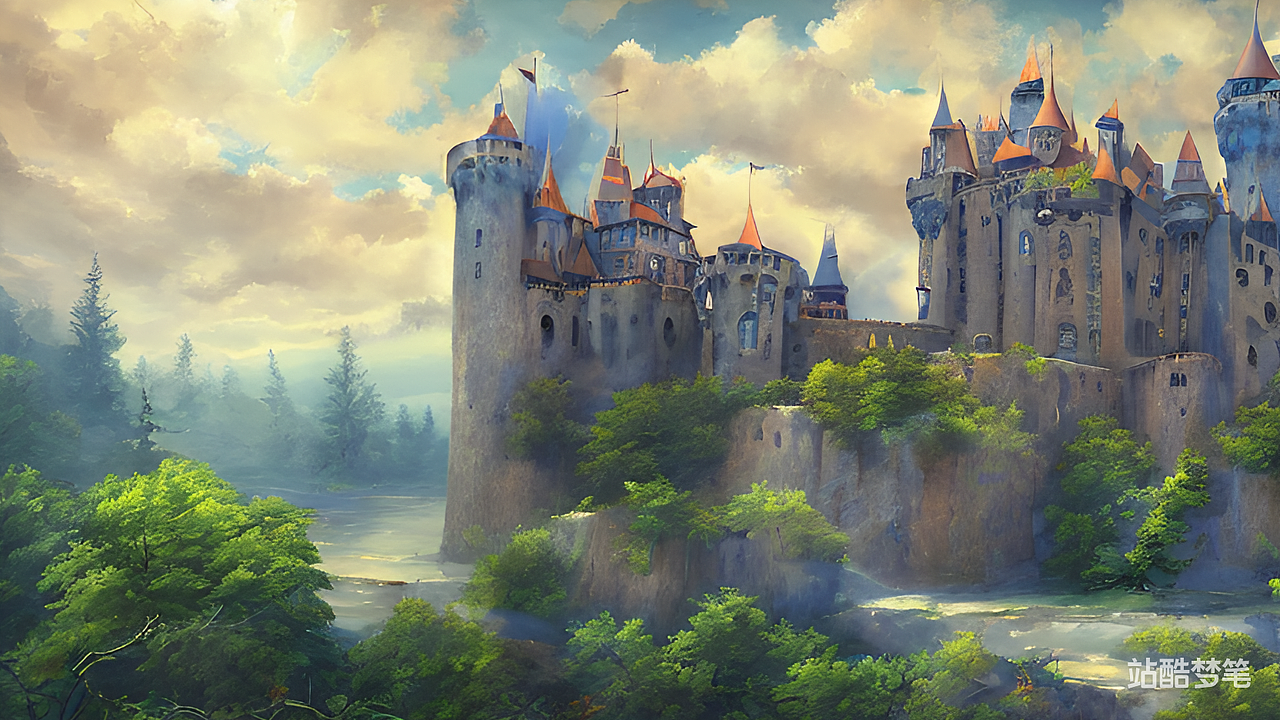 #站酷梦笔#欧式城堡，插画（图ZMzM2Mjc1MTg4） - AI作品 - 站酷设计师dingzi688原创素材 - 站酷ZCOOL