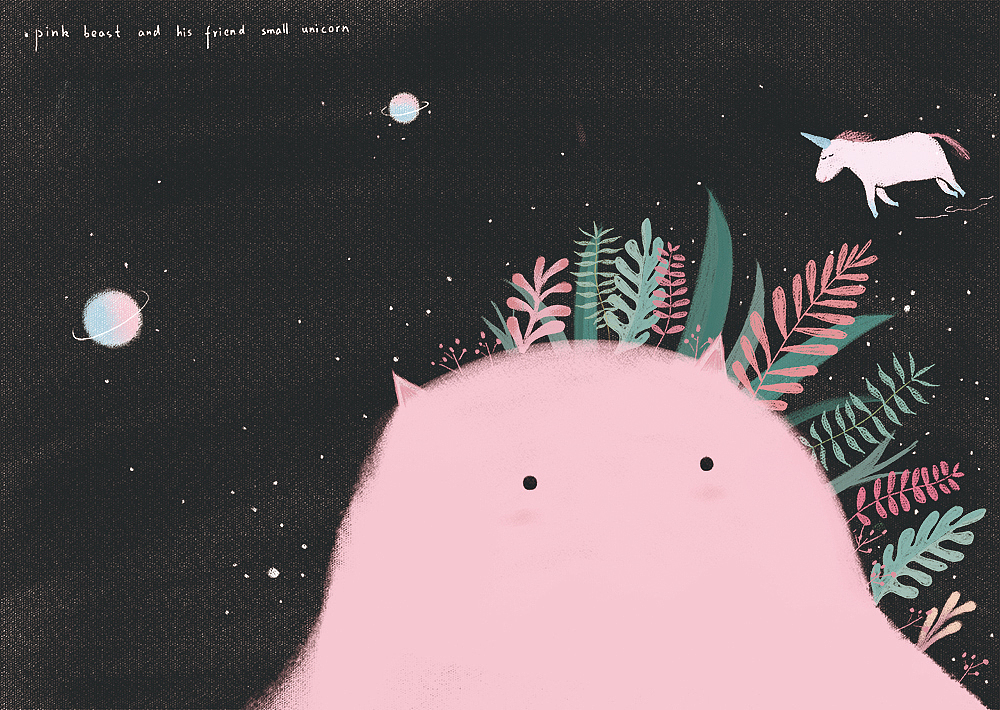 pink beast and his frindes unicorn（图ZNDcwMTQ3NDg=） - 创作习作 - 站酷设计师抠头怪asan原创素材 - 站酷ZCOOL