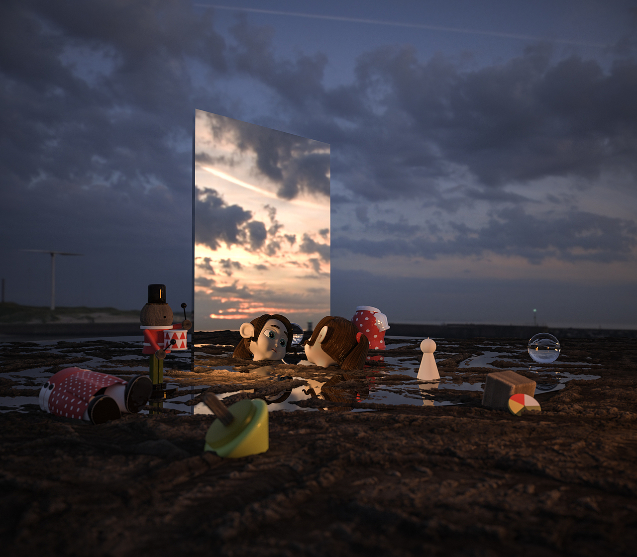 童真与现实|三维|场景|大宝君_原创作品-站酷zcool