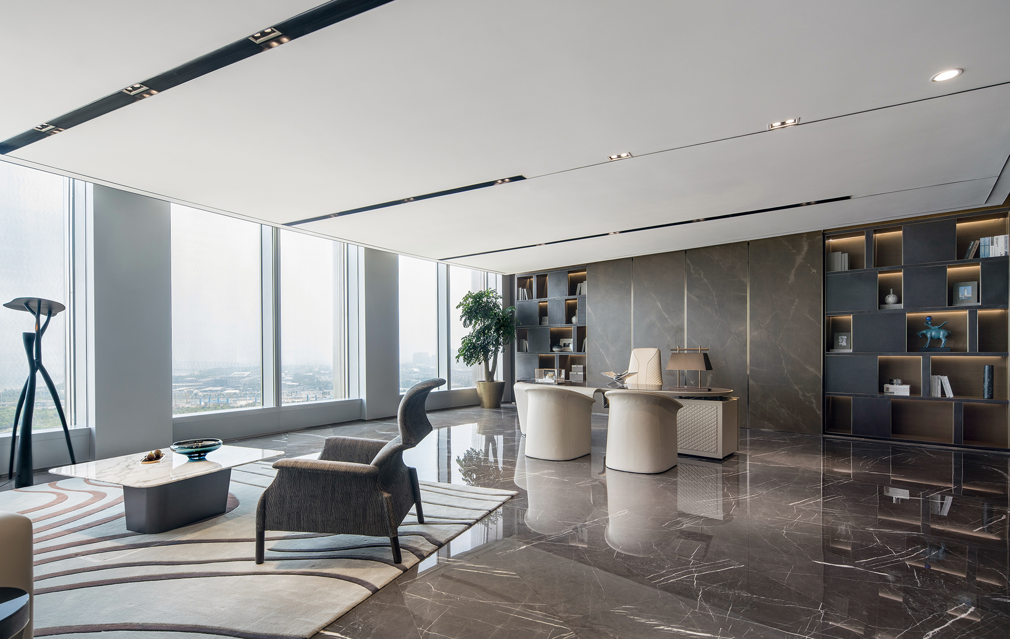 600㎡一线海景社交型办公会所除了工作还可以看海