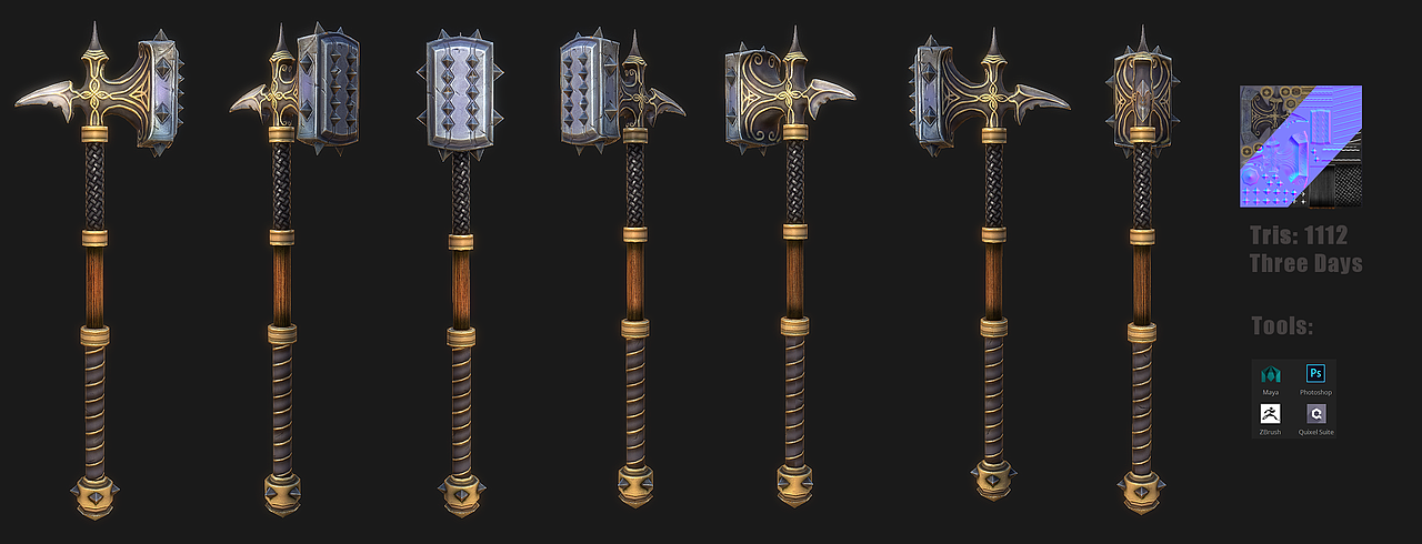 Battleax 001（图ZMzc2NDI5MjA=） - 其他三维 - 站酷设计师AnsaulWu原创素材 - 站酷ZCOOL