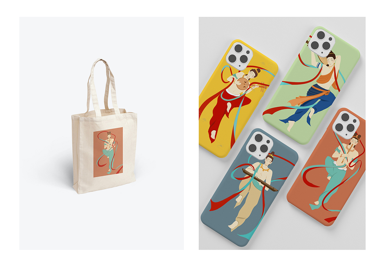 《敦煌飞天》插画毕业设计