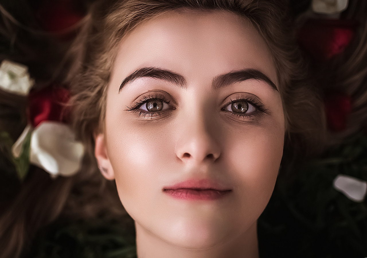 雀斑美女人像精修