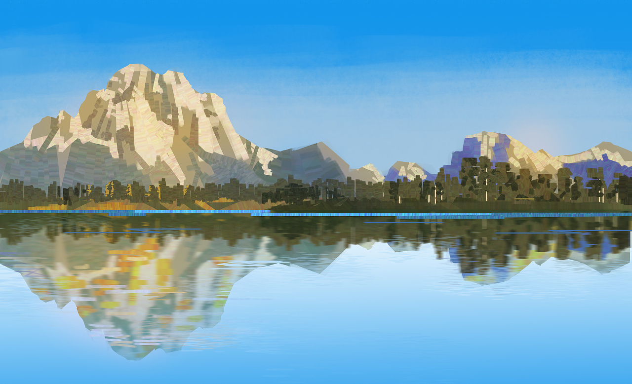 手绘风景