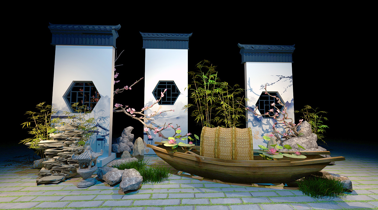 中式美陈|空间|景观设计|凯子额 - 原创作品 - 站酷 (zcool)