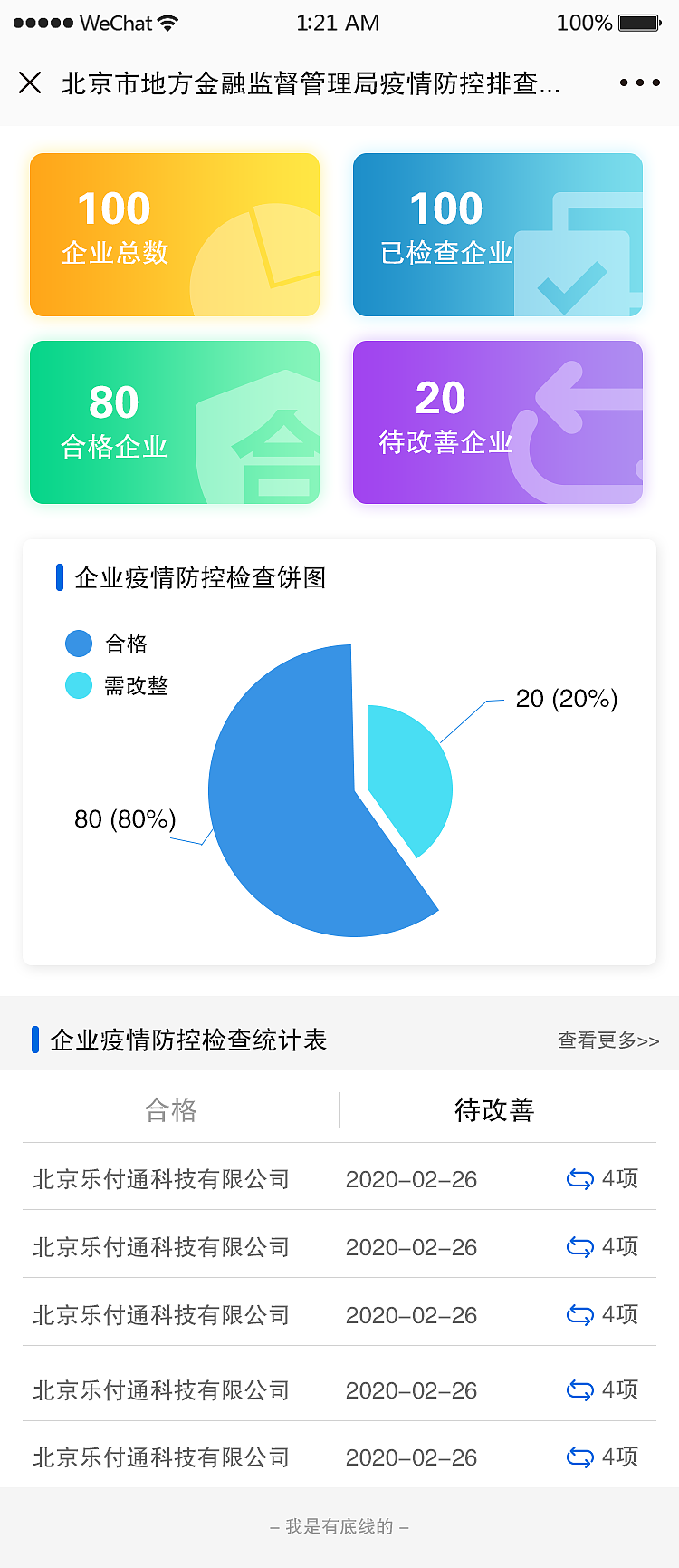疫情检查 小程序