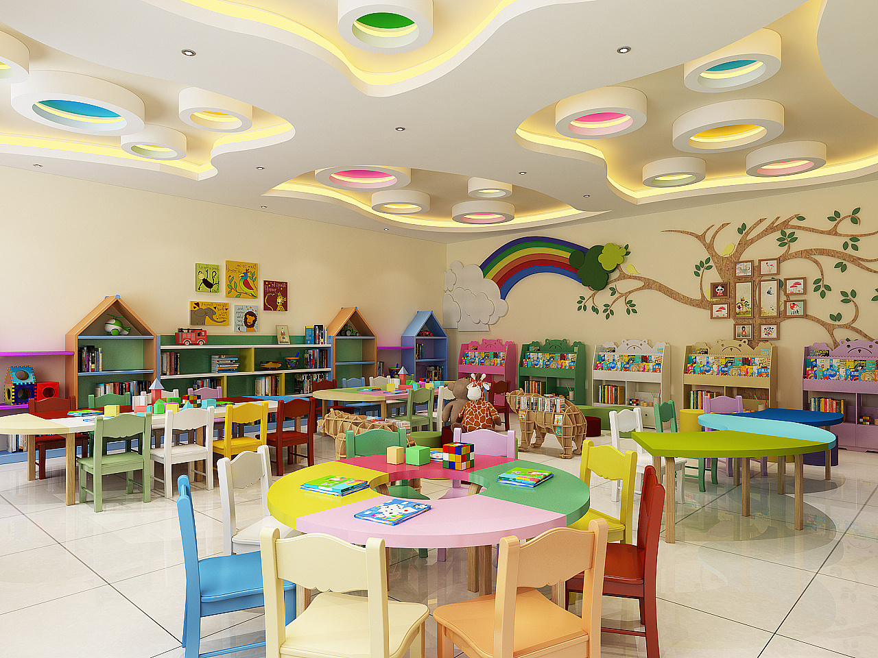 现代大气的原木色高端省级示范幼儿园装修设计案例|空间|家装设计|郑州幼儿园设计 - 原创作品 - 站酷 (ZCOOL)