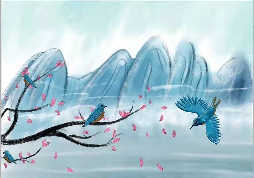 空山鸟语|插画|创作习作|云翊 - 原创作品 - 站酷 (zcool)
