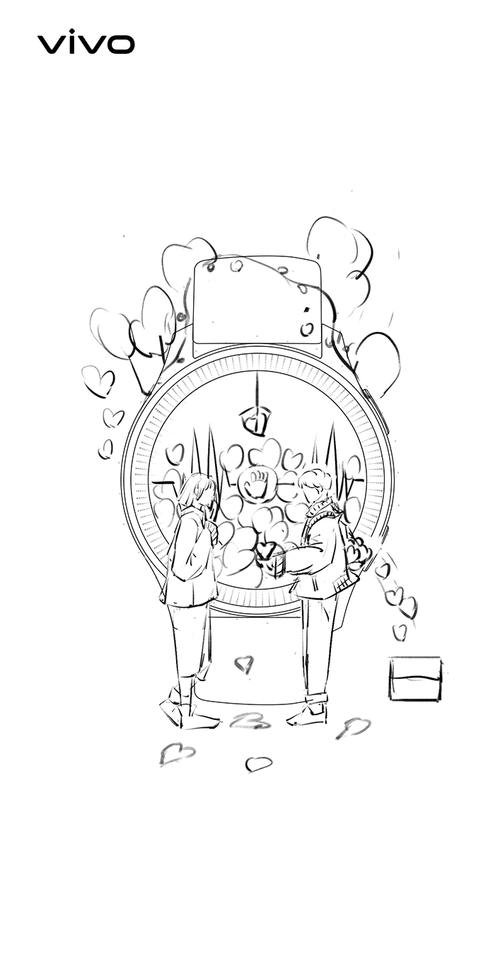 VIVO-情人节商业海报（图ZMjg4NDkxMzI4） - 商业插画 - 站酷设计师春风妄想家原创素材 - 站酷ZCOOL