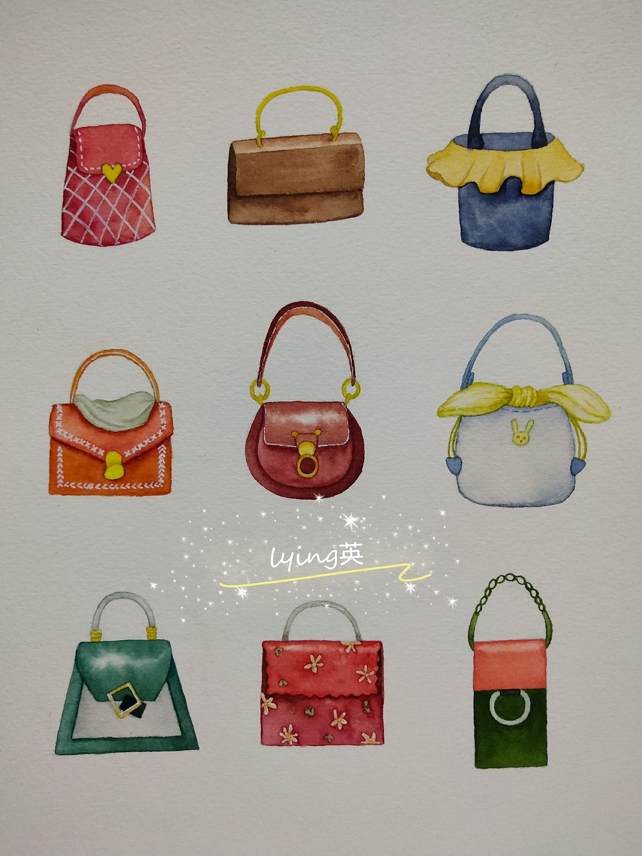 水彩练习1-包包