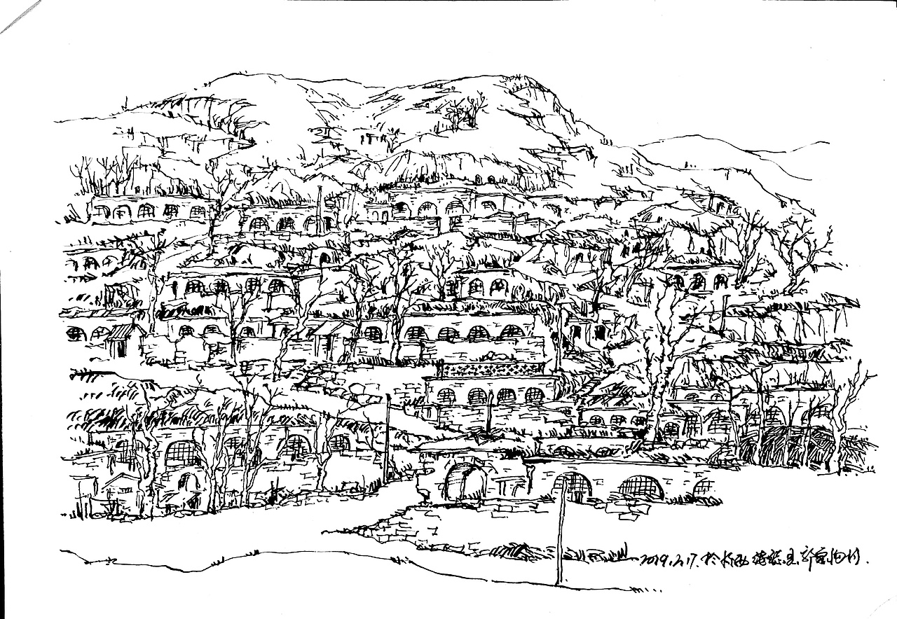 陕北古建筑速写——画里陕北