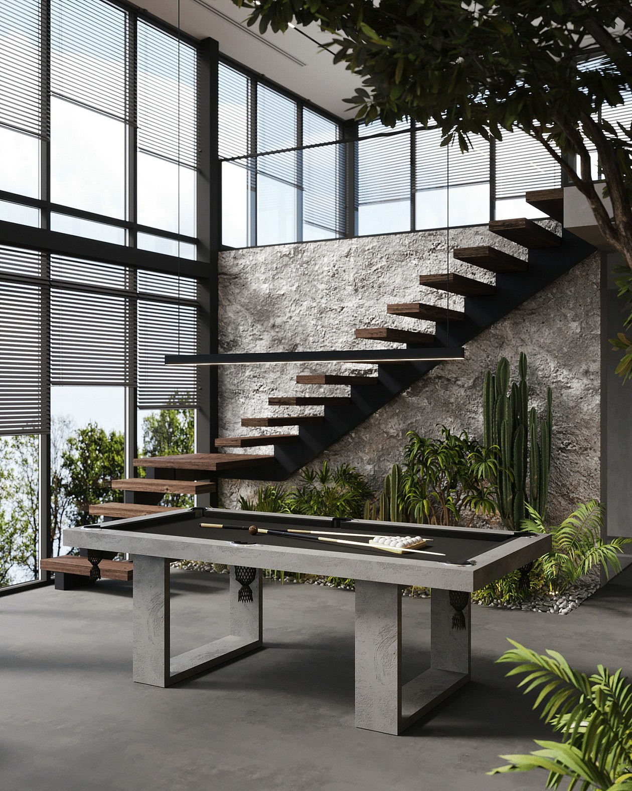 142平挑高空间,工业风设计!