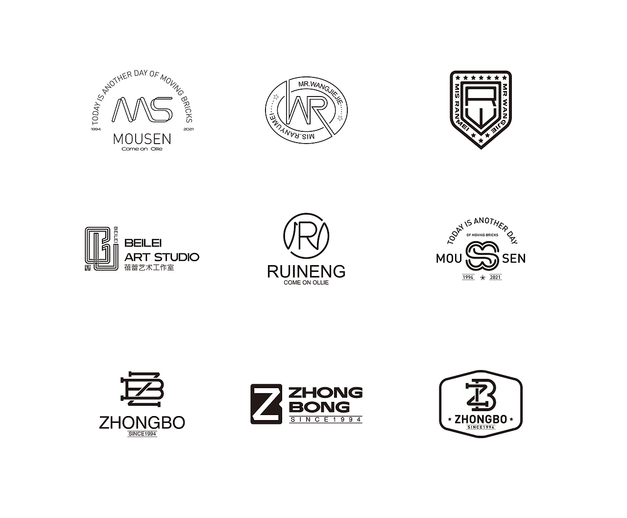 徽章式字母logo（图ZMjUzNzQ3OTM2） - 品牌 - 站酷设计师。初识原创素材 - 站酷ZCOOL