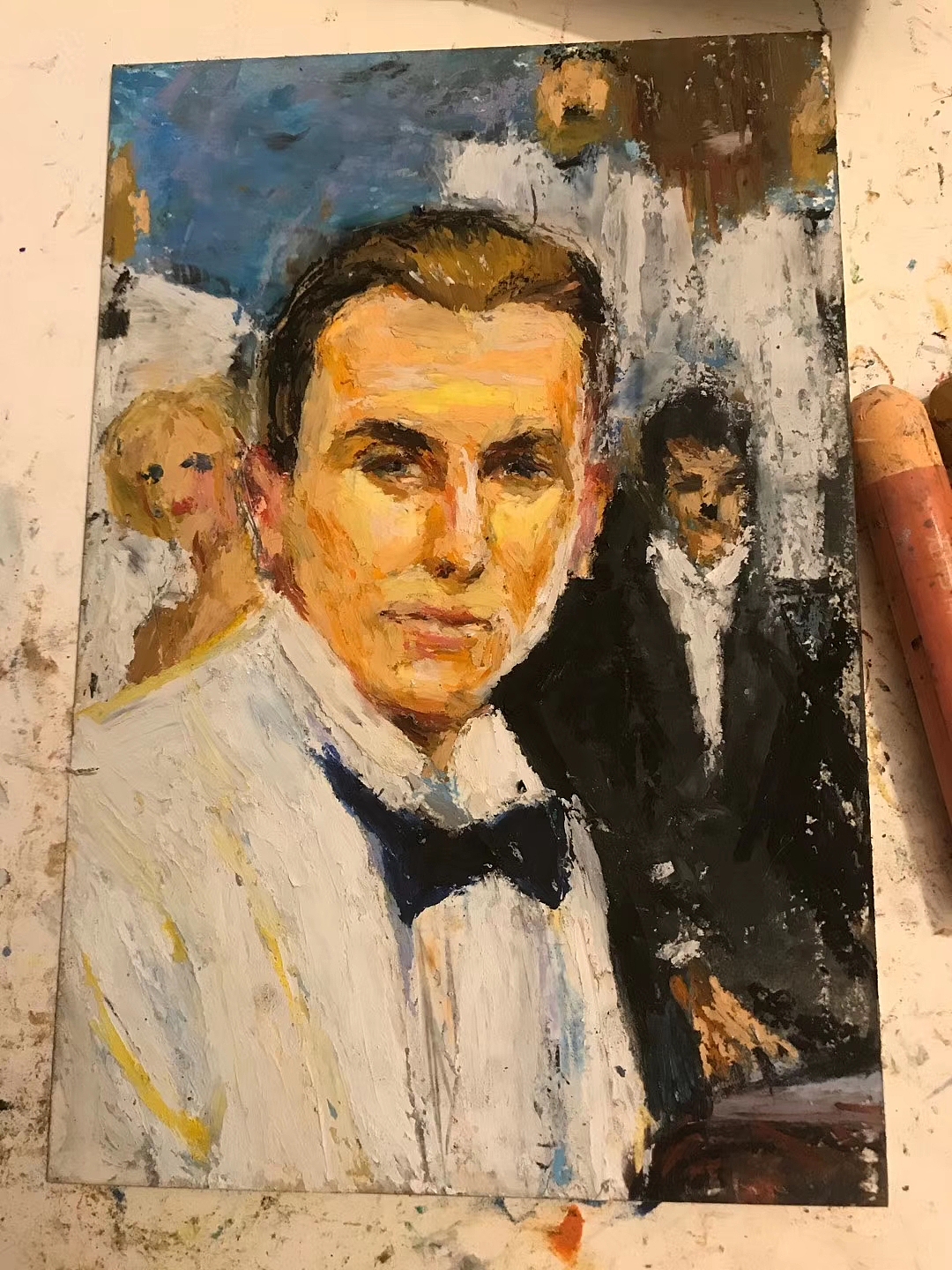 油画棒电影插画（图ZMjA2ODY0NzUy） - 其他 - 站酷设计师三文鱼干原创素材 - 站酷ZCOOL